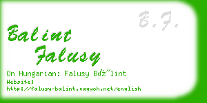 balint falusy business card